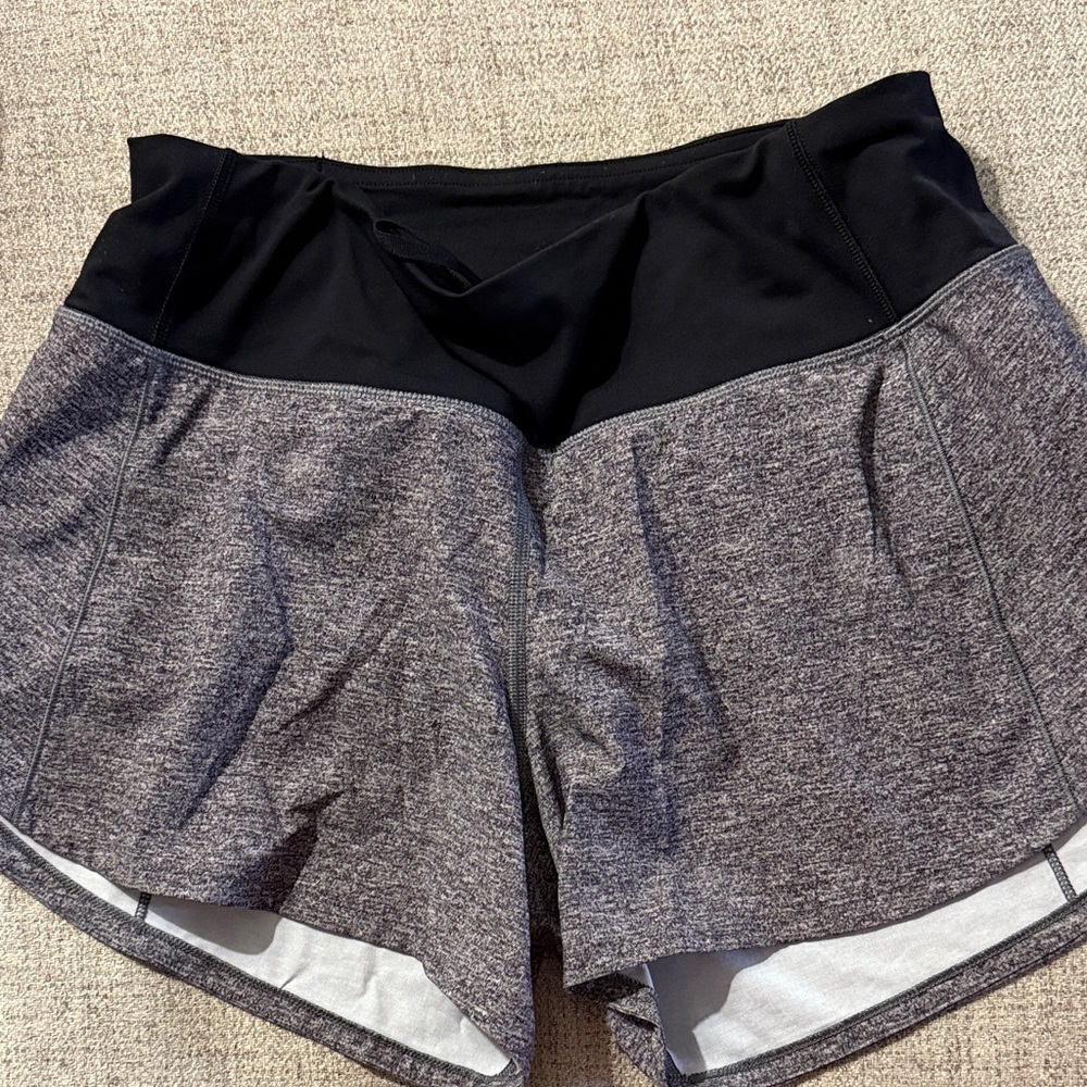 lululemon athletica Black and Gray Athletic Shorts